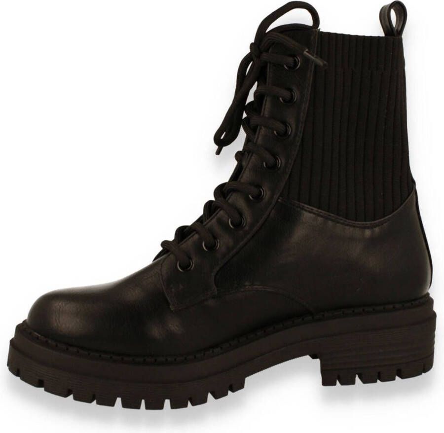 La Strada Veterlaars zwart rolo dames
