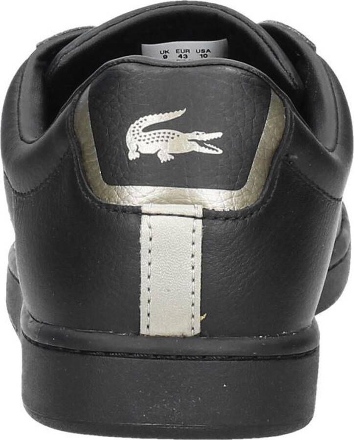 Lacoste Carnaby Evo Heren Sneakers Zwart Goud