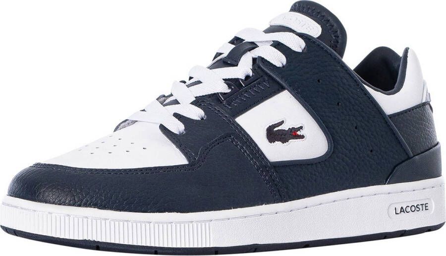 Lacoste Court Cage Sma Heren Sneakers Wit Donkerblauw