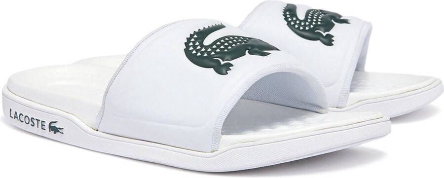 Lacoste Croco Dualiste Heren Slippers Wit Groen