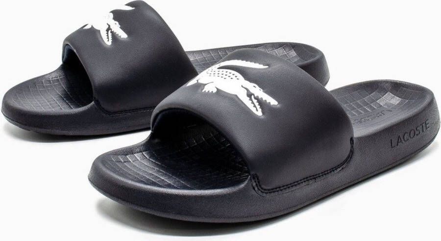 Lacoste Serve Slide 1.0 Heren Slippers Donkerblauw Wit