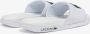 Lacoste Croco Dualiste Slide Slippers Voor Heren Rubberen Zool Logoprint Wit Groen - Thumbnail 8