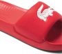 Lacoste Slippers Serve Slide 1.0 Heren Rood Wit - Thumbnail 13