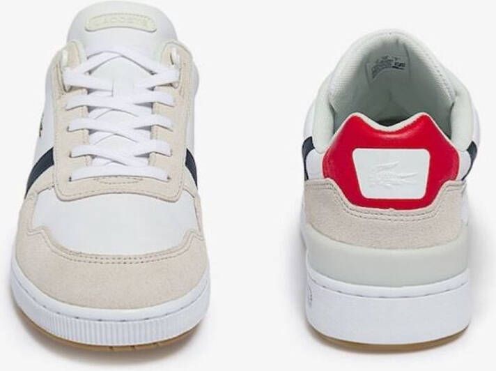 Lacoste T-Clip Leather Heren Sneakers Schoenen Leer Wit 740SMA0048407