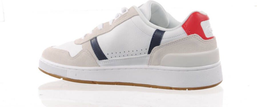 Lacoste T-Clip Leather Heren Sneakers Schoenen Leer Wit 740SMA0048407