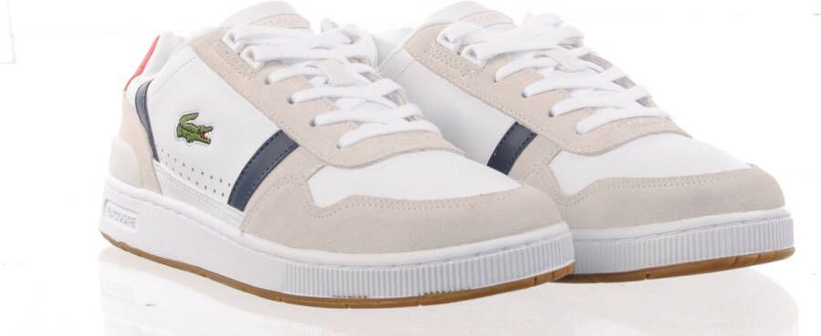 Lacoste T-Clip Leather Heren Sneakers Schoenen Leer Wit 740SMA0048407