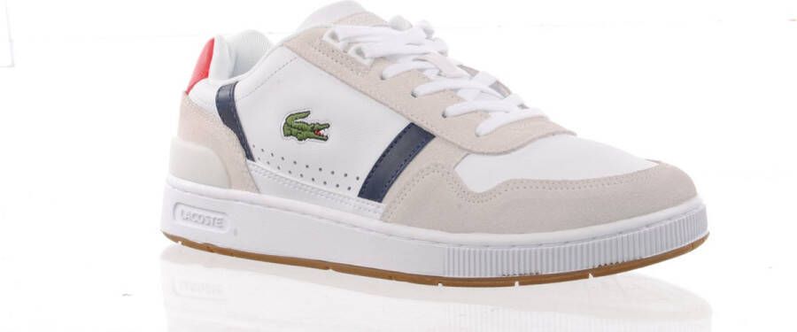 Lacoste T-Clip Leather Heren Sneakers Schoenen Leer Wit 740SMA0048407