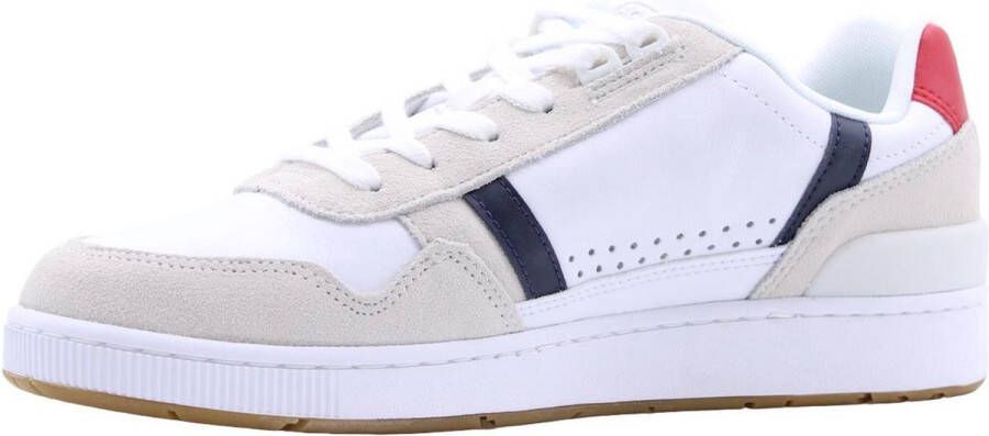 Lacoste T-Clip Leather Heren Sneakers Schoenen Leer Wit 740SMA0048407
