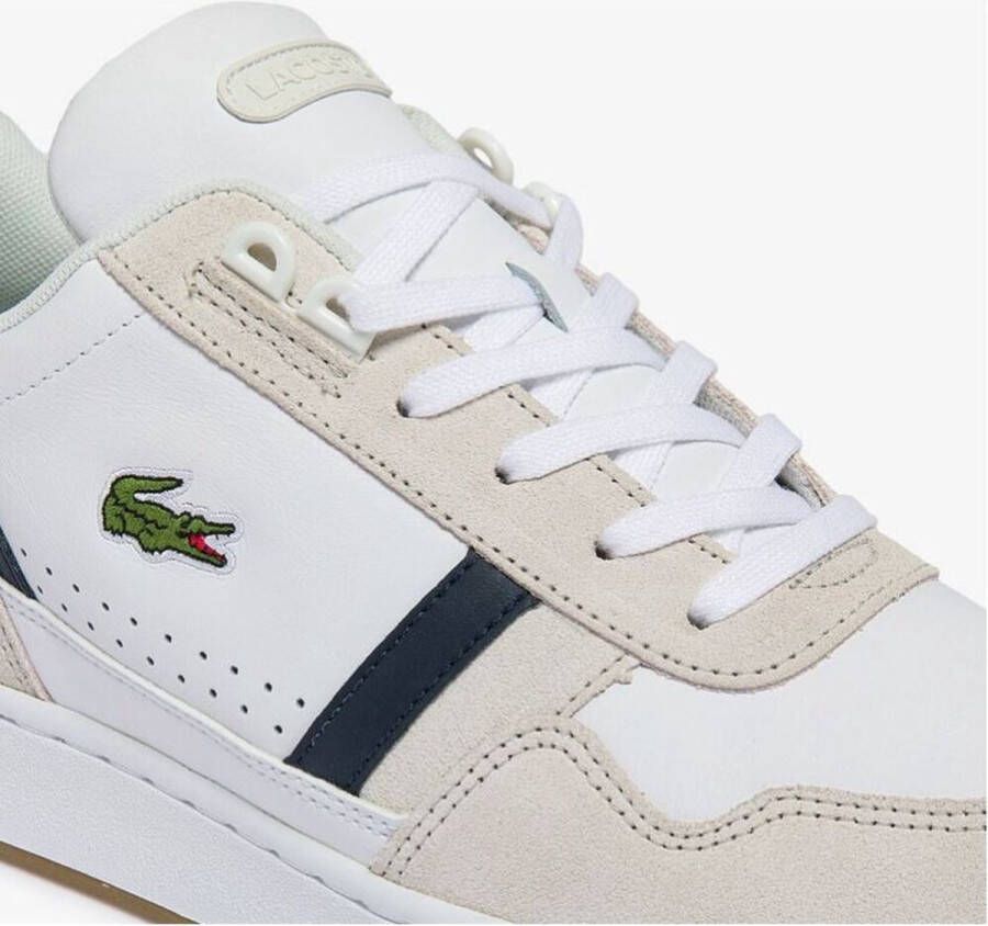Lacoste T-Clip Leather Heren Sneakers Schoenen Leer Wit 740SMA0048407