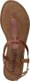 Lazamani Leren Sandalen met Gouden Gesp Brown Dames - Thumbnail 11