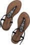 Lazamani Zwarte Kralensandalen Black Dames - Thumbnail 5