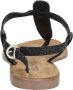 Lazamani 75.611 leren sandalen met slangenprint zwart - Thumbnail 14