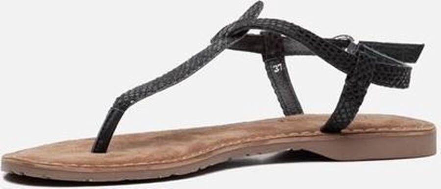 Lazamani Anna Leren Dames Sandalen Black