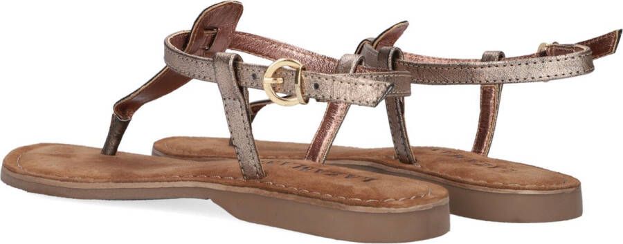 Lazamani Ladies shiny sandals Brons Leer Platte sandalen Dames - Foto 3