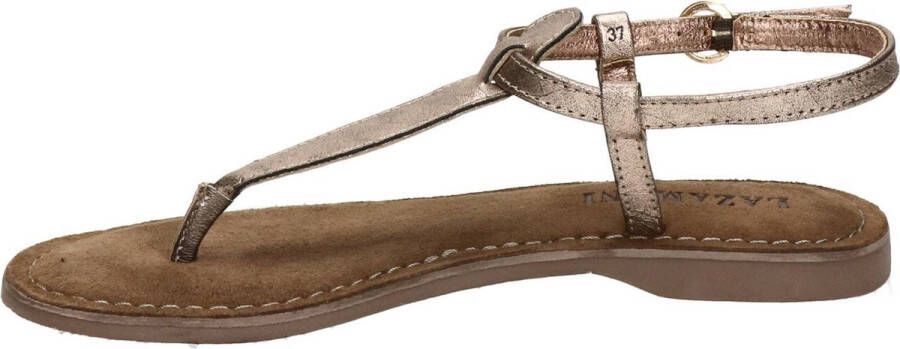 Lazamani Ladies shiny sandals Brons Leer Platte sandalen Dames - Foto 13