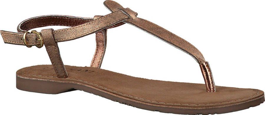 Lazamani Ladies shiny sandals Brons Leer Platte sandalen Dames - Foto 14