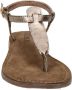 Lazamani Ladies shiny sandals Brons Leer Platte sandalen Dames - Thumbnail 15
