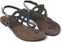 Lazamani Bronzen Sandaal met Strass en Kralen Brown Dames - Thumbnail 9