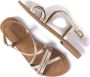Lazamani Zoe Leren Dames Sandalen Gold - Thumbnail 5