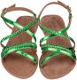 Lazamani Zoe Leren Dames Sandalen Green - Thumbnail 3
