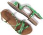 Lazamani Zoe Leren Dames Sandalen Green - Thumbnail 4