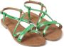 Lazamani Zoe Leren Dames Sandalen Green - Thumbnail 5