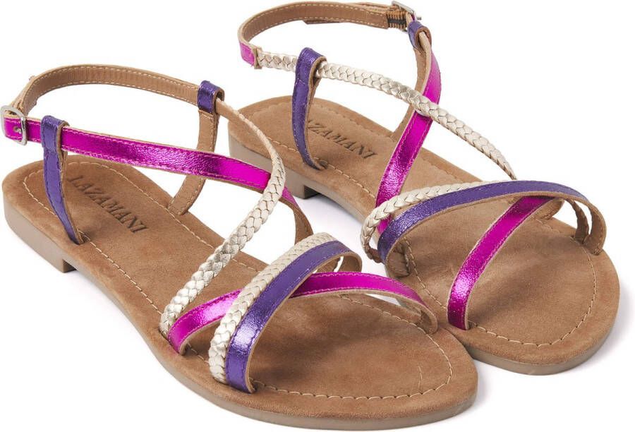 Lazamani Dames Sandalen 33.524 Fuxia Multi