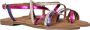 Laza i Metallic Leren Sandalen Multicolor - Thumbnail 6