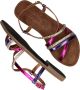 Lazamani Metallic Leren Sandalen Multicolor Dames - Thumbnail 7