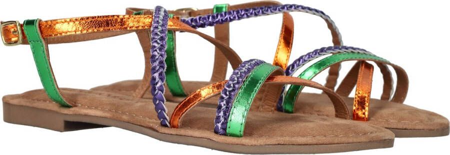 Lazamani Dames Sandalen 33.524 Orange Multi