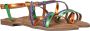 Lazamani Metallic Leren Sandalen Multicolor Dames - Thumbnail 5