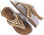 Lazamani Beige Sandaal met Kralen Decoratie Multicolor Dames - Thumbnail 6