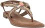 Lazamani Taupe Kralen Sandalen Multicolor Dames - Thumbnail 11