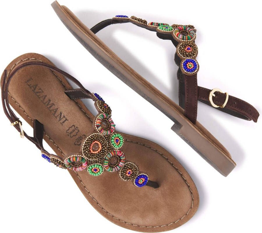 Lazamani Dames Sandalen 75.314 Brown Multi