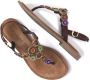 Lazamani Suède teensandaal Bruin Suede Platte sandalen Dames - Thumbnail 11