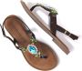 Lazamani Naomi Suede Dames Sandalen Brown Multi - Thumbnail 7