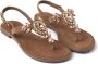 Lazamani Naomi Suede Dames Sandalen Taupe - Thumbnail 3