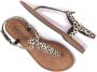 Lazamani Beige Sandalen met Dierenprint Multicolor Dames - Thumbnail 14