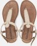 Lazamani T-band Sandalen goud Leer Dames - Thumbnail 13