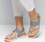 Lazamani T-band Sandalen goud Leer Dames - Thumbnail 15