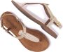 Lazamani T-band Sandalen goud Leer Dames - Thumbnail 11