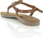 Lazamani Leren Sandalen met Gouden Gesp Brown Dames - Thumbnail 15