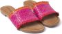 Lazamani Stijlvolle Leren Slippers Pink Dames - Thumbnail 7