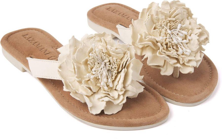 Lazamani Dames Slippers 33.517 Off-White