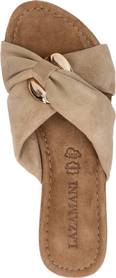 Lazamani Ladies mules crossed strap chamul Beige Suede Geen Dames - Foto 14