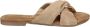 Lazamani Ladies mules crossed strap chamul Beige Suede Geen Dames - Thumbnail 9