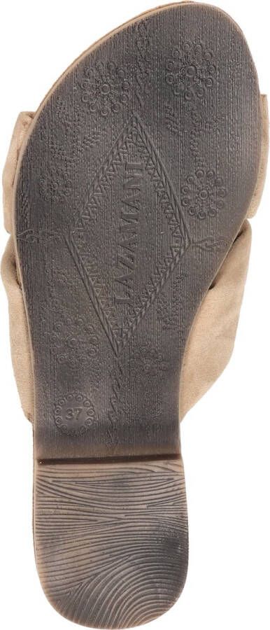 Lazamani Ladies mules crossed strap chamul Beige Suede Geen Dames - Foto 10