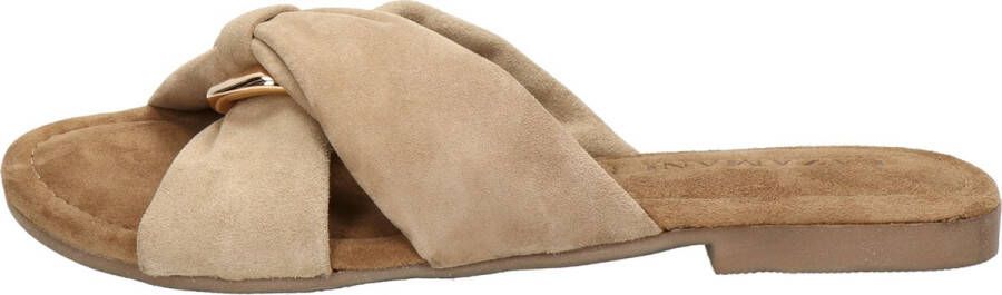 Lazamani Ladies mules crossed strap chamul Beige Suede Geen Dames - Foto 11