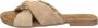 Lazamani Ladies mules crossed strap chamul Beige Suede Geen Dames - Thumbnail 11