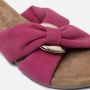Lazamani suède slippers met gesp fuchsia - Thumbnail 5
